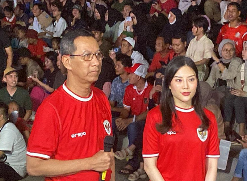 Heru Budi Kagum dengan Antusias Warga Nobar Timnas U-23 di Lapangan Banteng