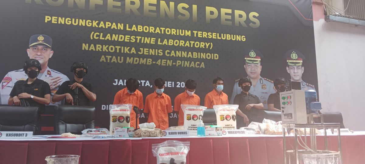 Pembuat Ganja Sintetis Pinaca di Bogor Belajar Online, Beli Bahan Baku dari China Pakai Kripto