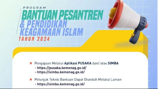 Program Bantuan Pesantren dan Pendidikan Keagamaan Islam 2024 Dibuka, Begini Cara Daftarnya
