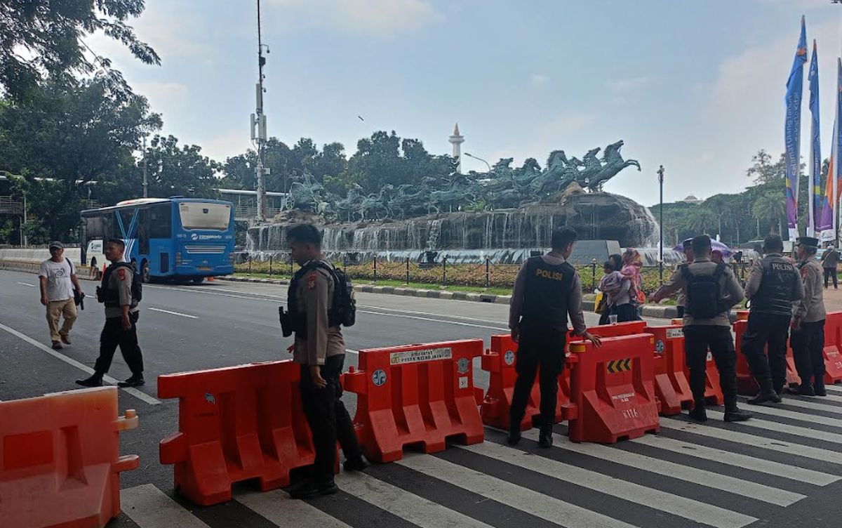 Ada Aksi Bela Palestina, Jalan Medan Merdeka Barat Jakpus Mulai Ditutup