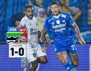 Hasil Babak Pertama Persib Bandung vs Borneo FC: David Da Silva Cetak Gol, Maung Bandung Unggul 1-0!