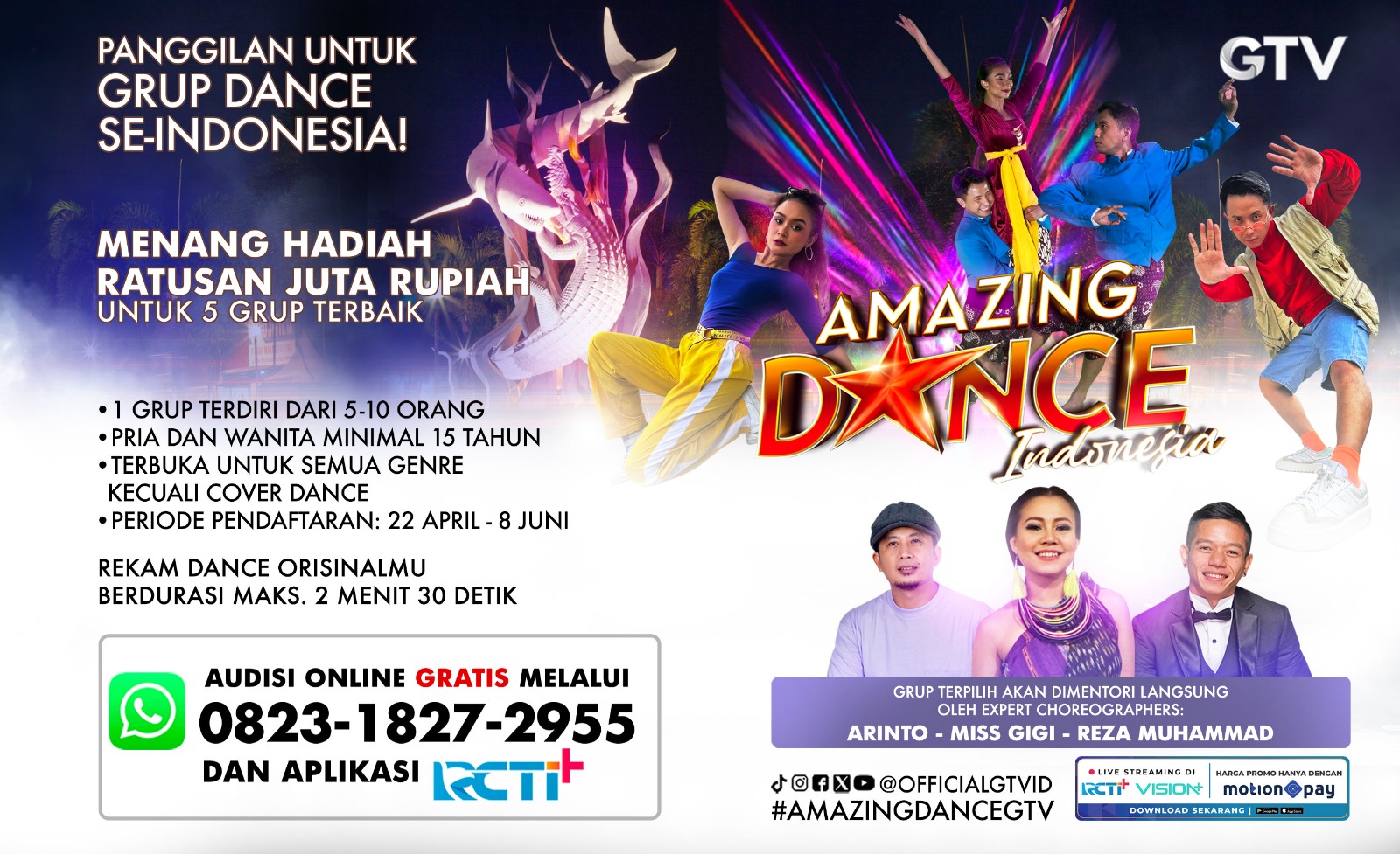 Jago Tari? Ikuti Amazing Dance Indonesia GTV