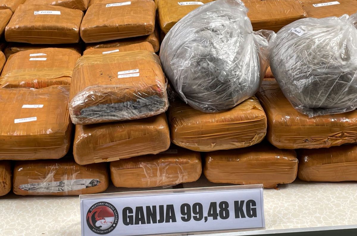 Polda Metro Gagalkan Peredaran 99,48 Kg Ganja di Depok dan Jaktim