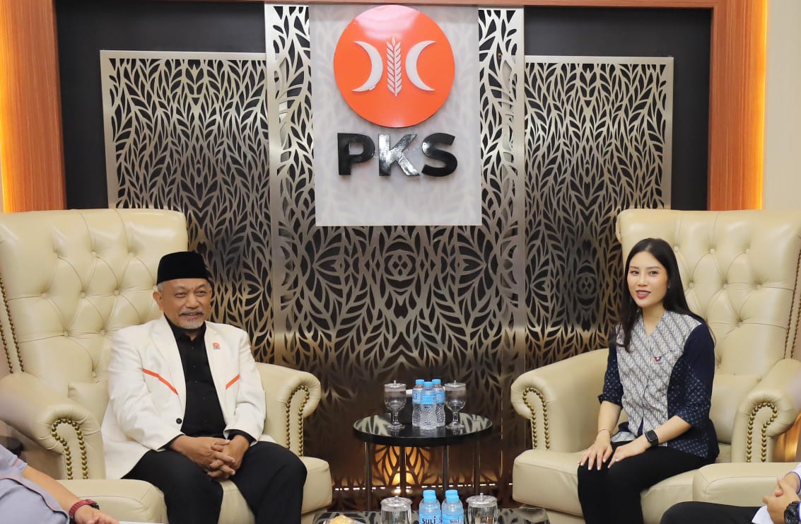 Angela Tanoesoedibjo dan Pimpinan Partai Perindo Kunjungi DPP PKS