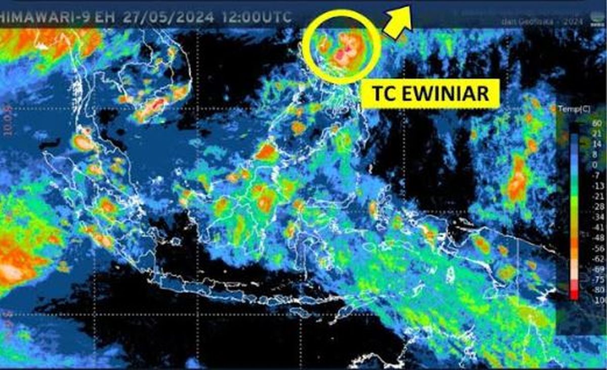 Apakah Siklon Tropis Ewiniar di Laut Filipina Berdampak ke Indonesia?