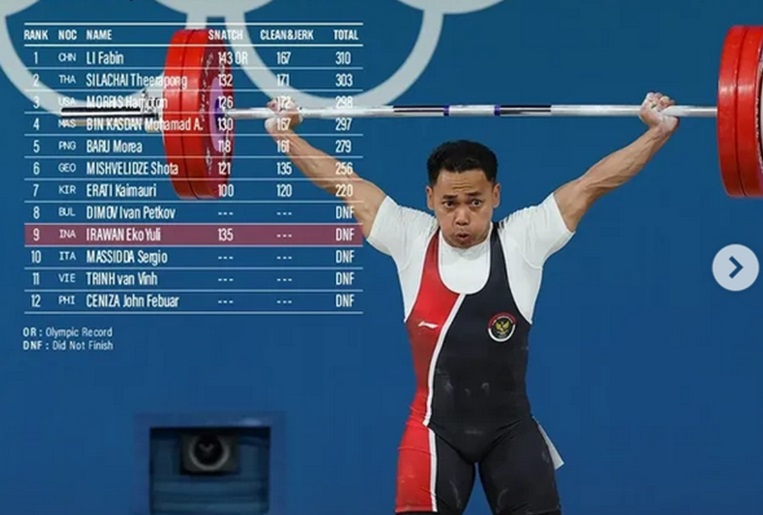 Lifter China Tersentuh dengan Perjuangan Eko Yuli Irawan di Olimpiade Paris 2024