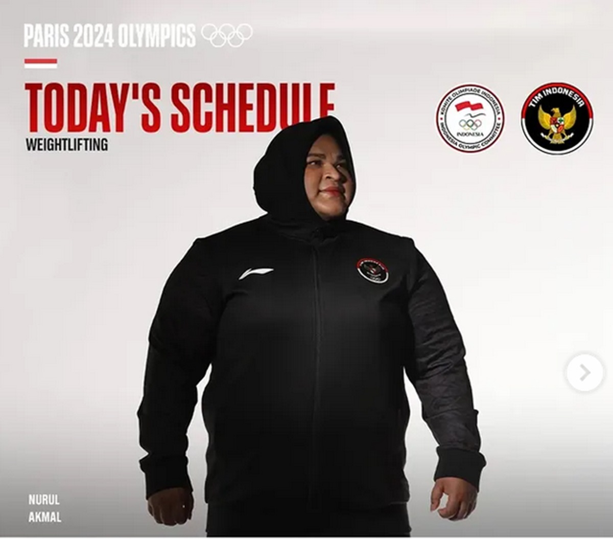 Jadwal Nurul Akmal di Angkat Besi Putri Olimpiade Paris 2024 Nomor +81 Kg Hari Ini