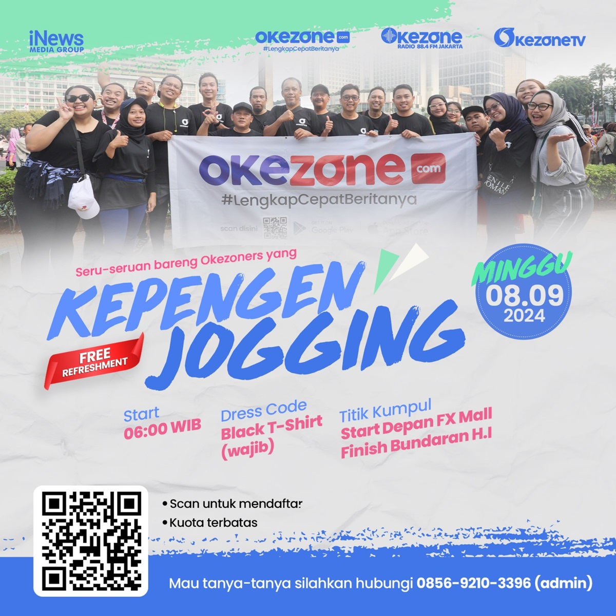 Okezone Kembali Gelar Kepengen Jogging, Gabung Keseruannya di CFD Jakarta pada Minggu 8 September 2024!