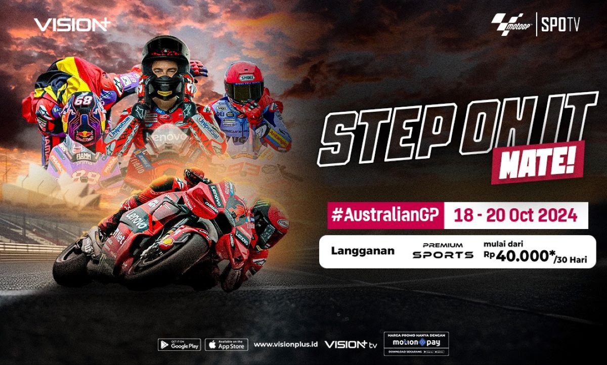 Jadwal dan Link Live Streaming MotoGP Australia 2024 di Vision+, Persaingan Ketat Francesco Bagnaia vs Jorge Martin!