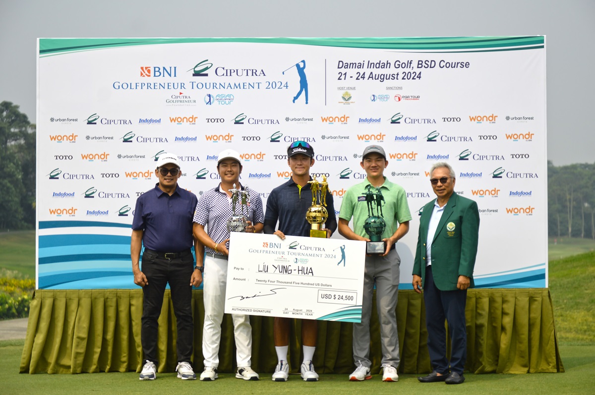 Jonathan Wijono Finis Terbaik, Liu Yung-Hua Menangi Golfpreneur Tournament 2024